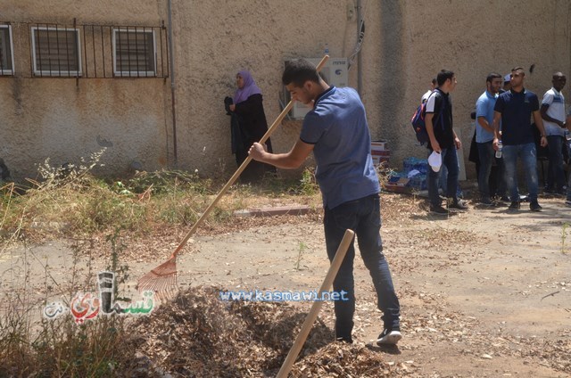 كفرقاسم - فيديو : يوم الاعمال الخيرية  التنظيفية  في الشاملة تحت رعاية بنك مركنتيل ومشاركة الرئيس عادل بدير 